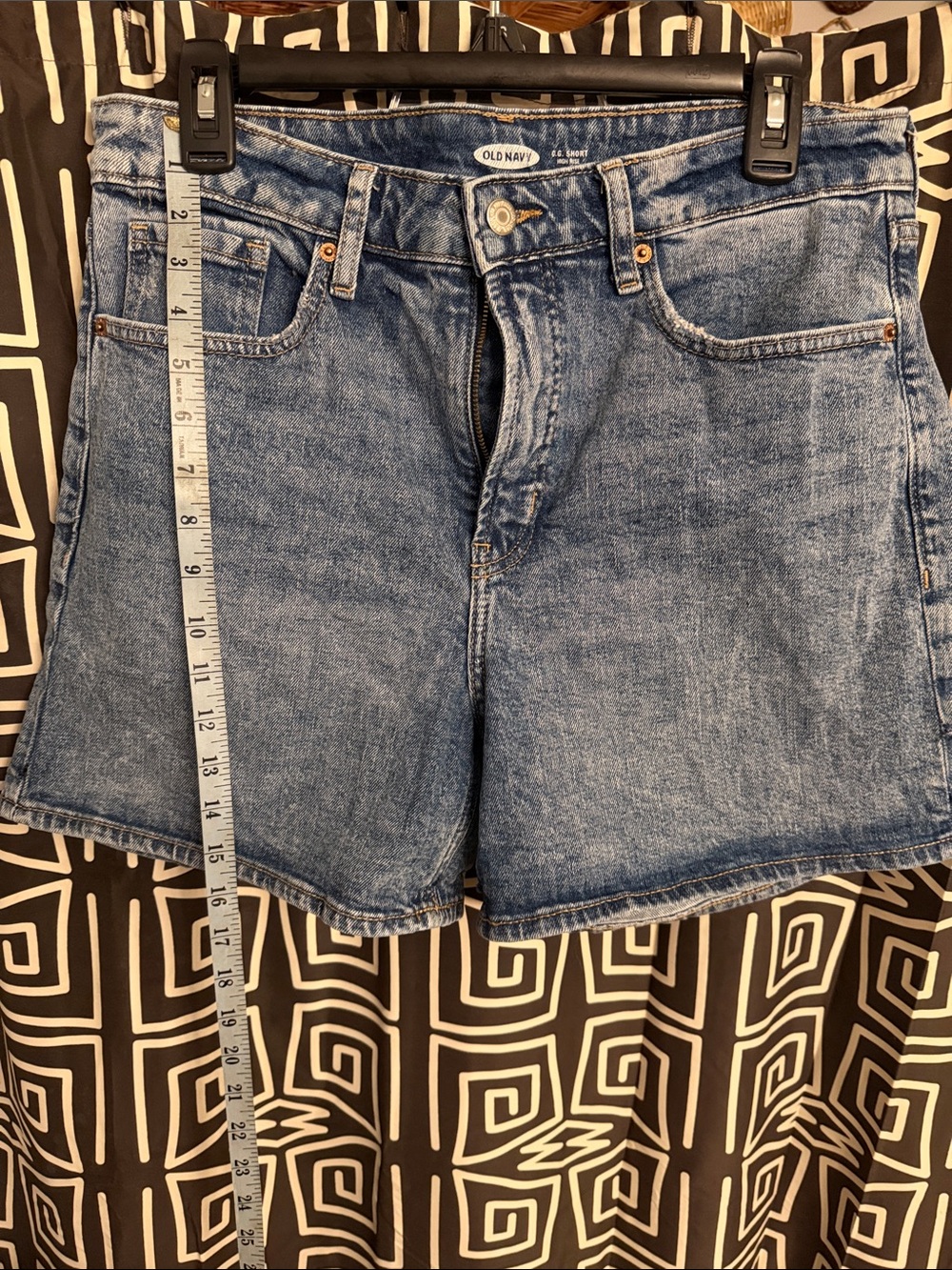 Old Navy Light Blue Washed Denim High-Rise Jean Shorts